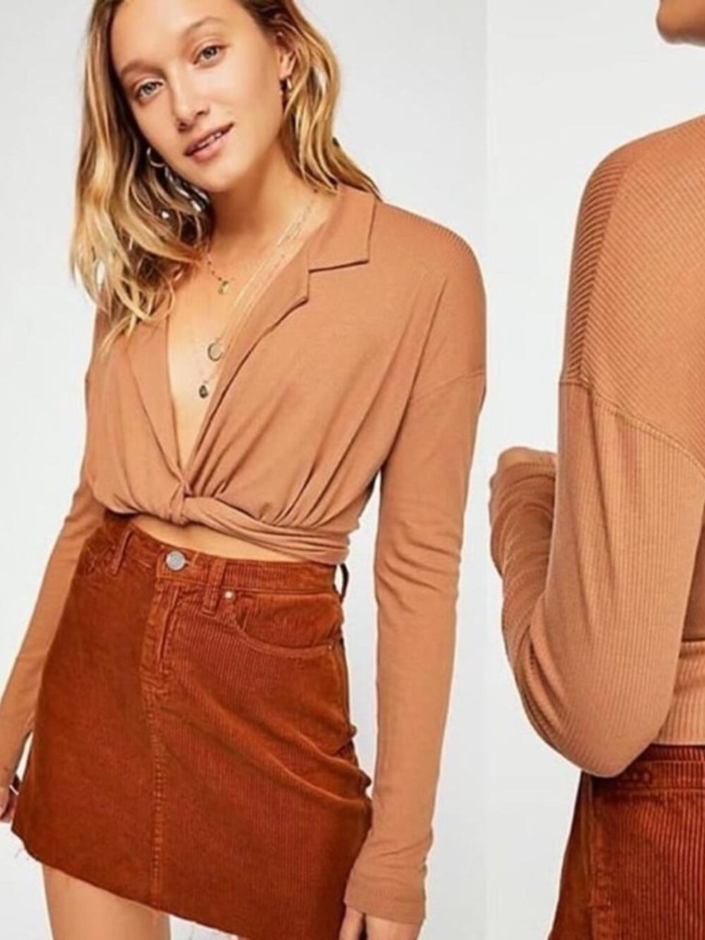 Free People Women's Brown Crop-top